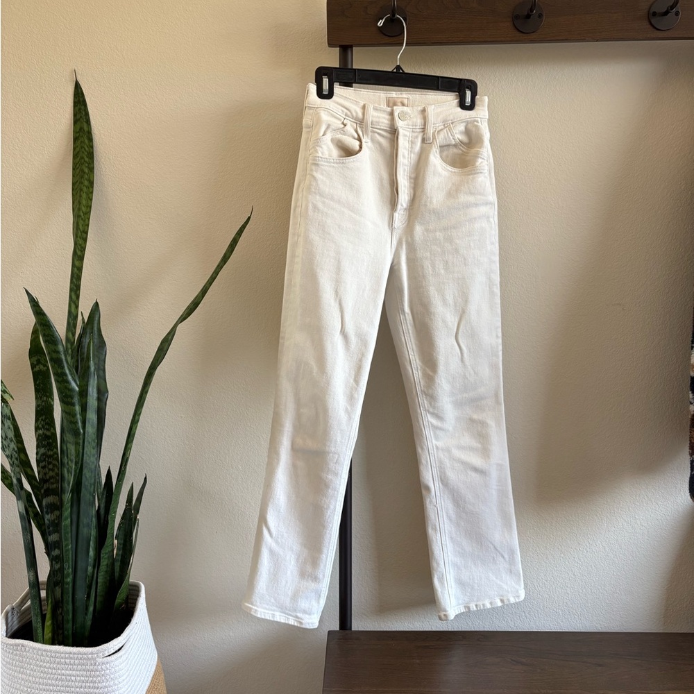 MOTHER the Stash Tripper Ankle Women's Straight Leg Jeans in White